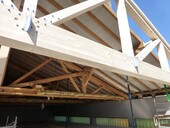 Ancienne et nouvelle ferme en treillis