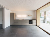 Lots of wood in the Arborea (Photos: Halle 58 Architekten, Christine Blaser)