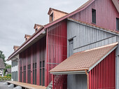 The wooden formwork has been painted with an oxide oil glaze