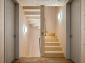 A staircase made entirely of wood