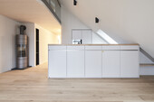 Kitchen area with swedish stove