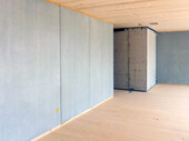 View wood concrete wall