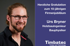 Gratulation an Urs Bryner zum Firmenjubiläum