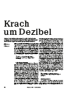 Krach um Dezibel